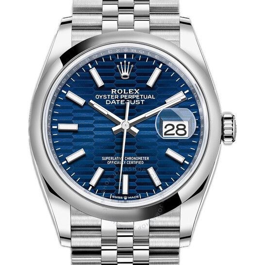 Rolex Datejust 36 Automatic Blue Dial Ladies Watch 126200BLFSJ