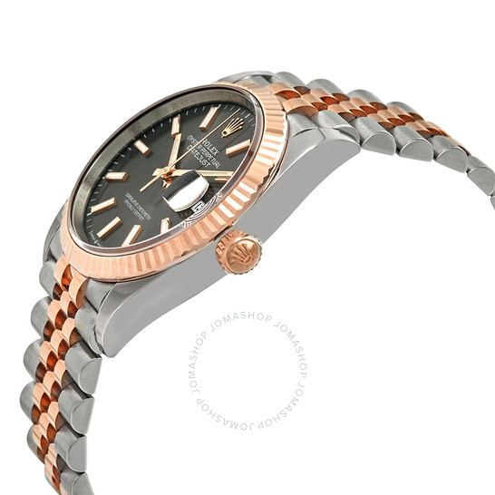 Rolex Datejust 36 Automatic Dark RhodiumDial Men’s Steel and 18kt Everose Gold Jubilee Watch 126231DRSJ