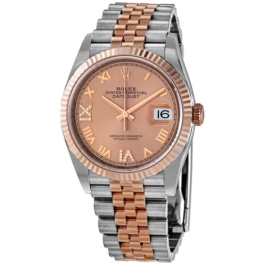 Rolex Datejust 36 Automatic Pink Diamond Dial Men’s Steel and 18kt Everose Gold Jubilee Watch 126231PKRDJ