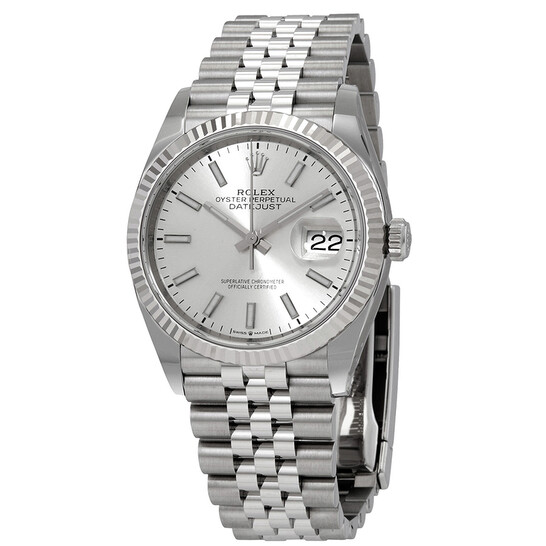 Rolex Datejust 36 Automatic Silver Dial Ladies Jubilee Watch 126234SRDJ