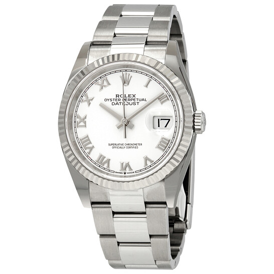 Rolex Datejust 36 Automatic White Dial Ladies Oyster Watch 126234WRO