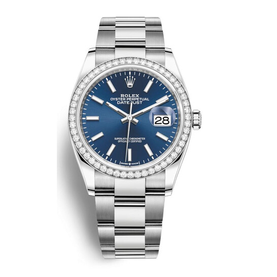 Rolex Datejust 36 Blue Dial Automatic Unisex Oyster Watch 126284BLSO