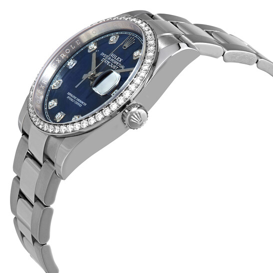 Rolex Datejust 36 Blue Diamond Dial Automatic Unisex Oyster Watch 126284BLDO