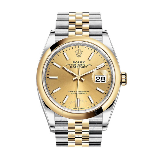 Rolex Datejust 36 Champagne Dial Men’s Steel and 18K Yellow Gold Jubilee Watch 126203CSJ