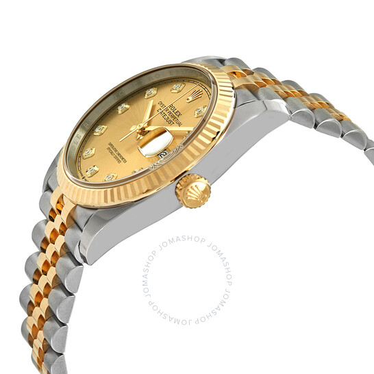 Rolex Datejust 36 Champagne Diamond Dial Men’s Steel and 18kt Yellow Gold Jubilee Watch 126233CDJ