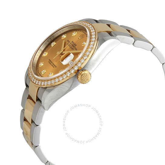 Rolex Datejust 36 Champagne Diamond Dial Men’s Steel and 18kt Yellow Gold Oyster Watch 126283CDO