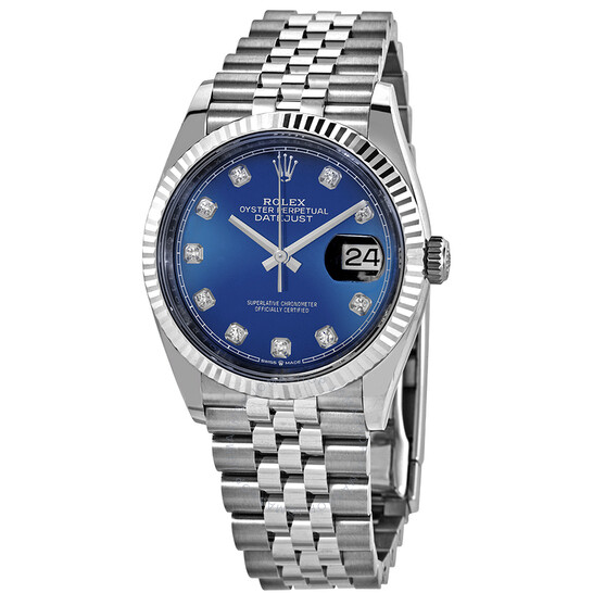 Rolex Datejust 36 Diamond Blue Dial Ladies Watch 126234BLDJ