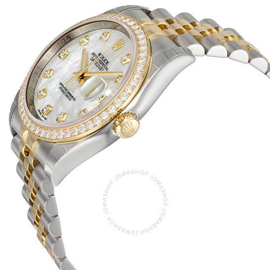 Rolex Datejust 36 Mother of Pearl Dial Stainless Steel and 18K Yellow Gold Jubilee Bracelet Automatic Ladies Watch 116243MDJ