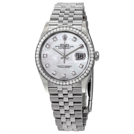 Rolex Datejust 36 Mother of Pearl Diamond Dial Automatic Unisex Jubilee Watch 126284MDJ