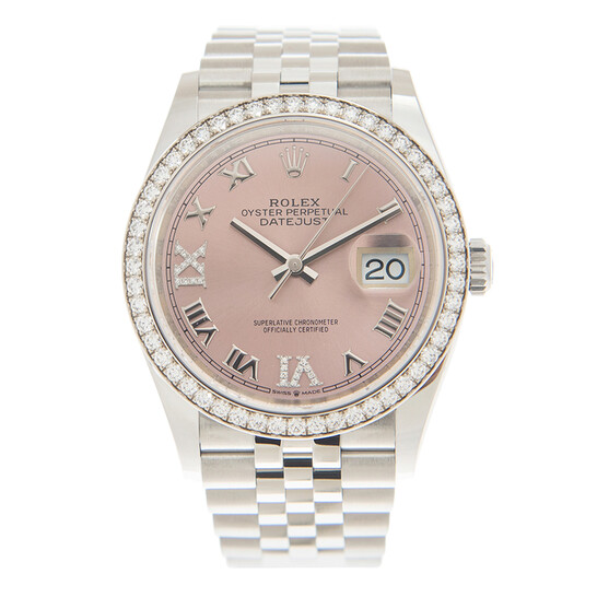 Rolex Datejust 36 Pink Diamond Dial Automatic Unisex Jubilee Watch 126284PRDJ