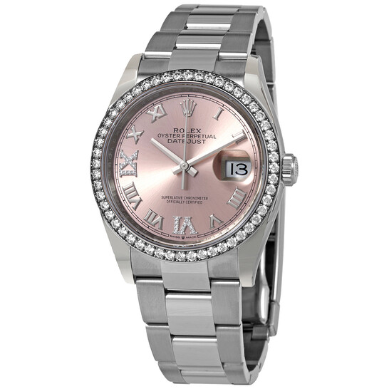 Rolex Datejust 36 Pink Diamond Dial Automatic Unisex Oyster Watch 126284PRDO