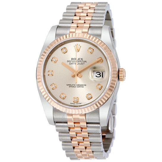 Rolex Datejust 36 Silver Dial Stainless Steel and 18K Everose Gold Jubilee Bracelet Automatic Men’s Watch 116231SDJ