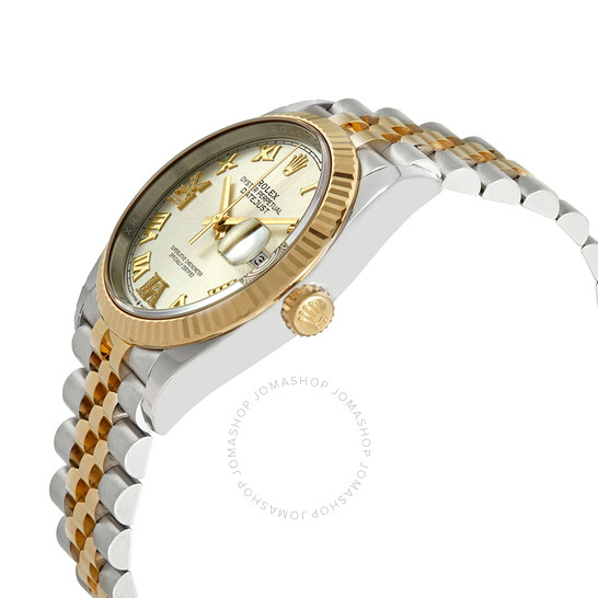 Rolex Datejust 36 Silver Diamond Dial Men’s Stainless Steel and 18kt Yellow Gold Rolex Jubilee Watch 126233SRDJ