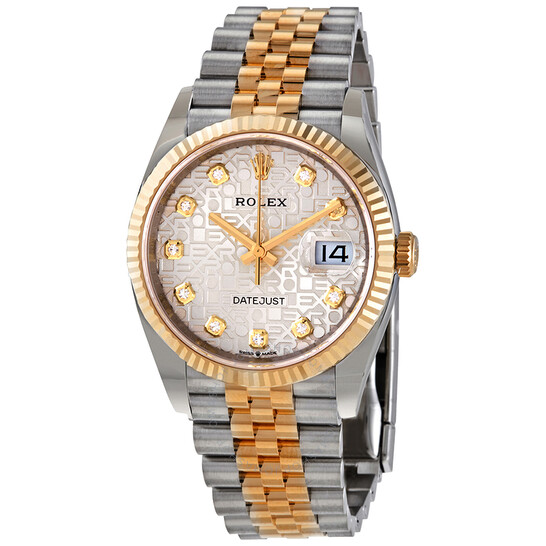 Rolex Datejust 36 Silver Jubilee Diamond Dial Men’s Steel and 18kt Yellow Gold Jubilee Watch 126233SJDJ