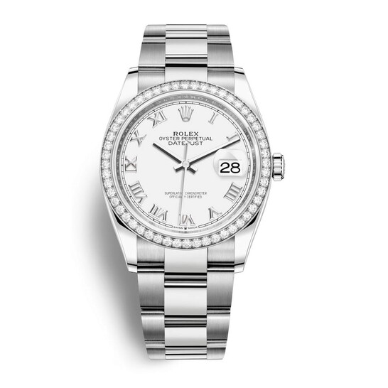 Rolex Datejust 36 White Dial Automatic Unisex Oyster Watch 126284WRO