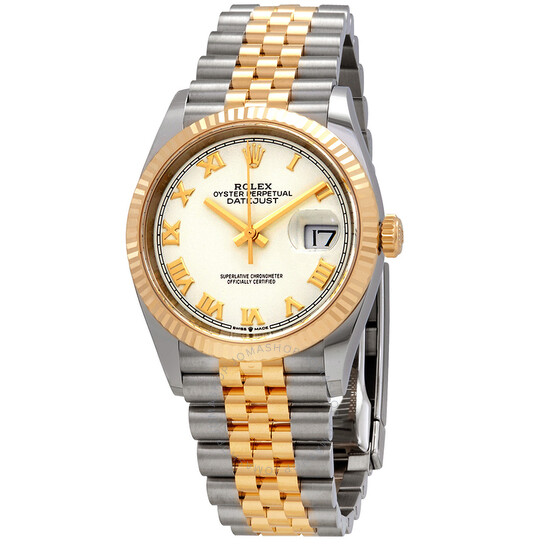 Rolex Datejust 36 White Dial Men’s Stainless Steel and 18kt Yellow Gold Jubilee Watch 126233WRJ