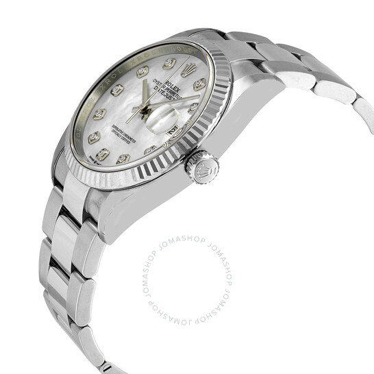 Rolex Datejust 36 White Mother of Pearl Diamond Dial Automatic Men’s Oyster Watch 126234MDO