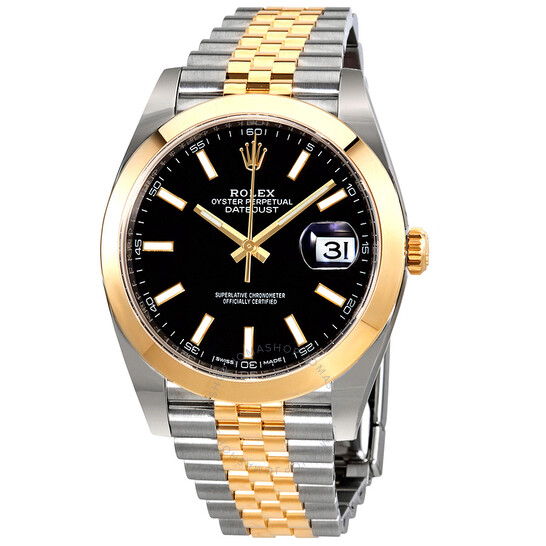 Rolex Datejust 41 Black Dial Steel and 18K Yellow Gold Jubilee Bracelet Men’s Watch 126303BKSJ