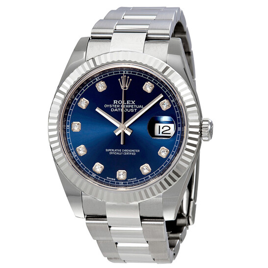 Rolex Datejust 41 Blue Diamond Dial Automatic Men’s Watch 126334BLDO