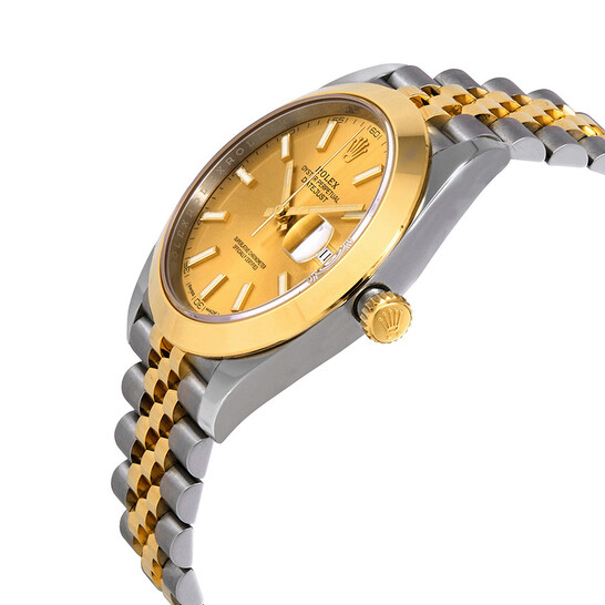 Rolex Datejust 41 Champagne Dial Steel and 18K Yellow Gold Jubilee Bracelet Men’s Watch 126303CSJ