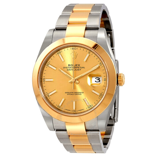 Rolex Datejust 41 Champagne Dial Steel and 18K Yellow Gold Oyster Men’s Watch 126303CSO