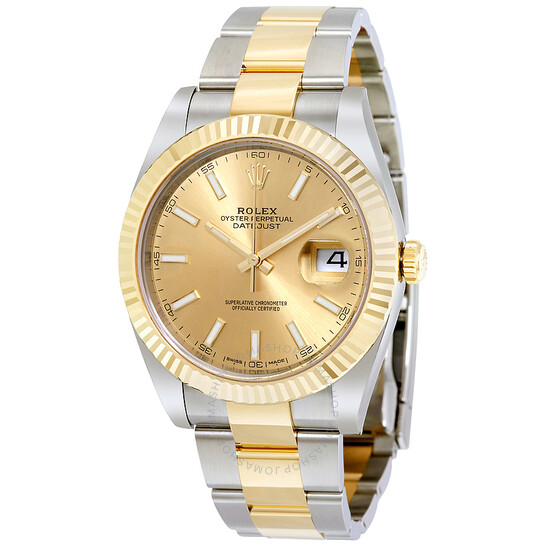 Rolex Datejust 41 Champagne Dial Steel and 18K Yellow Gold Oyster Men’s Watch 126333CSO