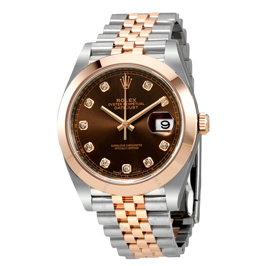 Rolex Datejust 41 Chocolate Brown Dial Steel and 18K Rose Gold Men’s Watch 126301CHDJ