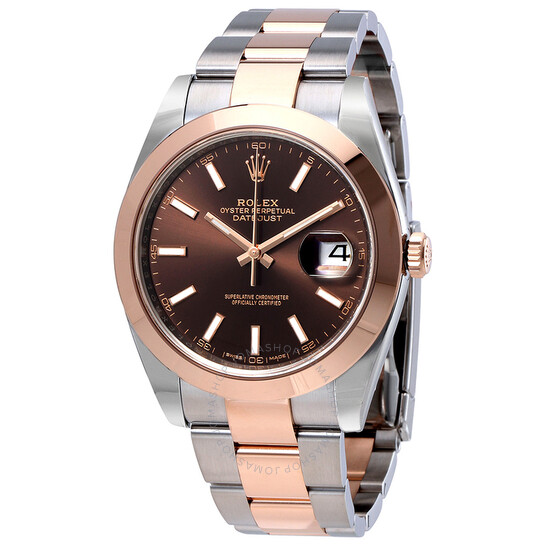 Rolex Datejust 41 Chocolate Brown Dial Steel and 18K Rose Gold Men’s Watch 126301CHSO