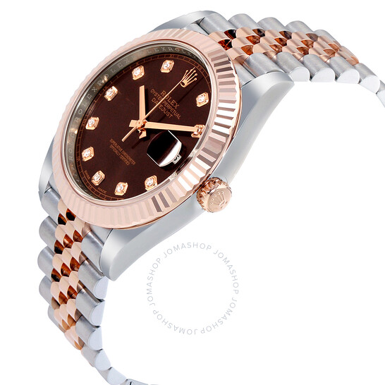 Rolex Datejust 41 Chocolate Diamond Dial Steel and 18K Everose Gold Jubilee Men’s Watch 126331CHDJ