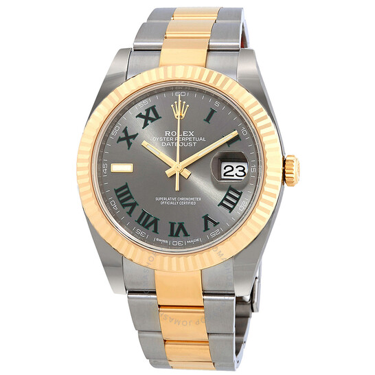 Rolex Datejust 41 Grey Dial Stainless Steel and 18K Yellow Gold Men’s Watch 126333GYRO