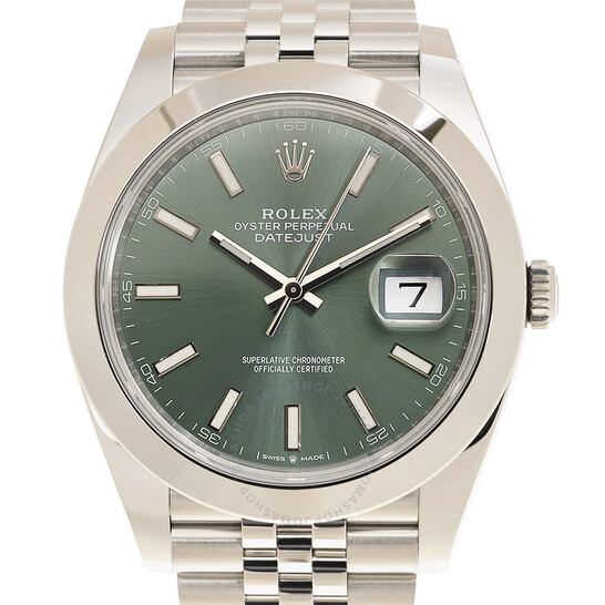 Rolex Datejust 41 Mint Green Dial Automatic Men’s Jubilee Watch M126300-0020