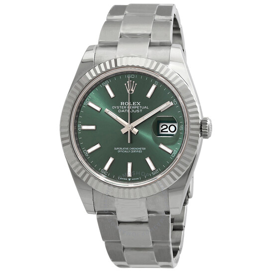 Rolex Datejust 41 Mint Green Dial Automatic Men’s Steel and White Gold Oyster Watch M126334-0027