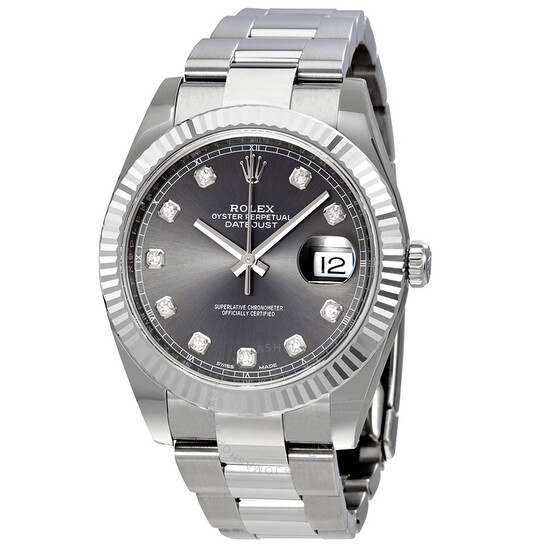 Rolex Datejust 41 Rhodium Diamond Dial Automatic Men’s Watch 126334RDO