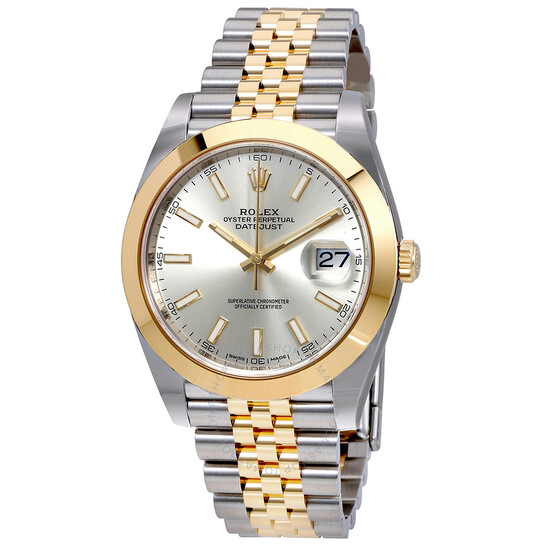 Rolex Datejust 41 Silver Dial Steel and 18K Yellow Gold Jubilee Bracelet Men’s Watch 126303SSJ