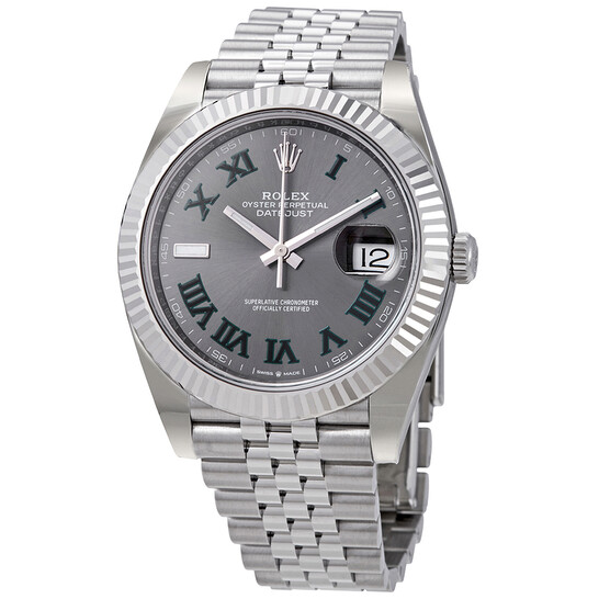 Rolex Datejust 41 Slate Dial Automatic Men’s Steel and White Gold Jubilee Watch 126334GYRO