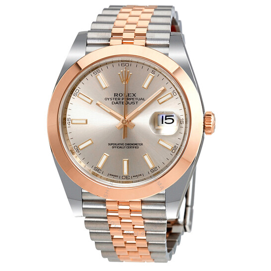 Rolex Datejust 41 Sundust Dial Steel and 18K Everose Gold Automatic Men’s Watch 126301SNSJ