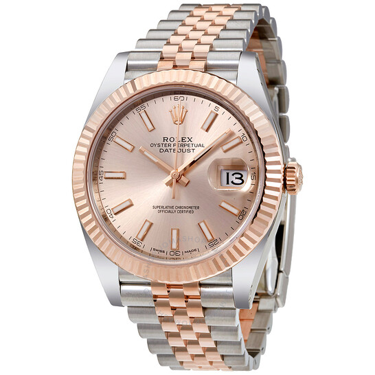 Rolex Datejust 41 Sundust Dial Steel and 18K Everose Gold Men’s Watch 126331SNSJ