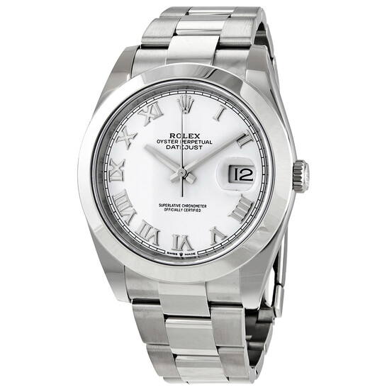 Rolex Datejust 41 White Dial Automatic Men’s Oyster Watch 126300WSO