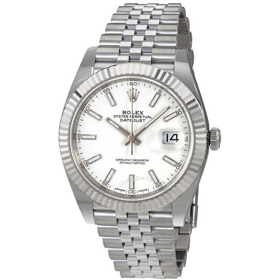 Rolex Datejust 41 White Dial Automatic Men’s Watch 126334WSJ