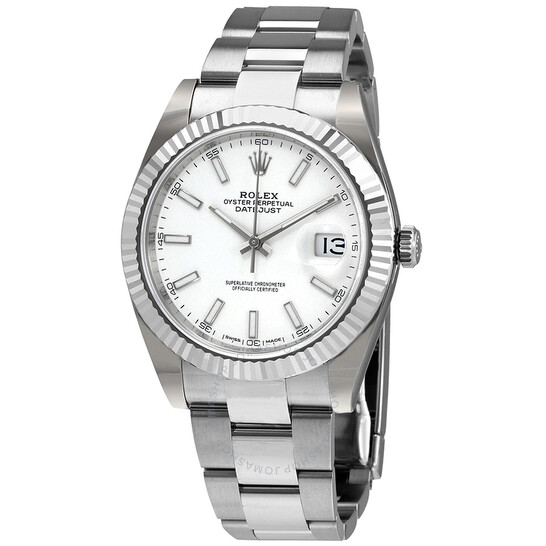 Rolex Datejust 41 White Dial Oyster Automatic Men’s Watch 126334WSO