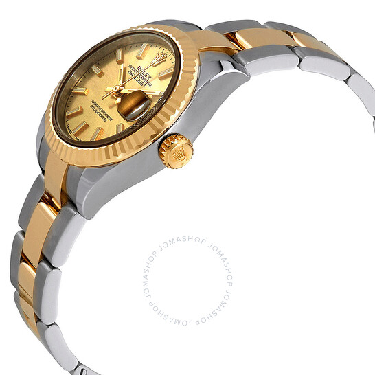 Rolex Datejust Automatic Champagne Dial Ladies Steel and 18kt Yellow Gold Oyster Watch 279173CSO