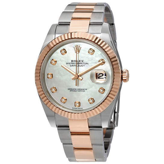 Rolex Datejust Automatic Diamond Men’s Steel and 18ct Everose Gold Oyster Watch 126331MDO