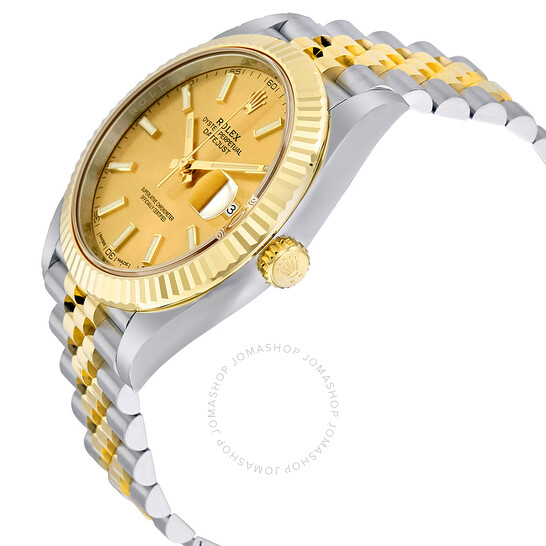 Rolex Datejust Champagne Dial Steel and 18K Yellow Gold Jubilee Men’s Watch 126333CSJ