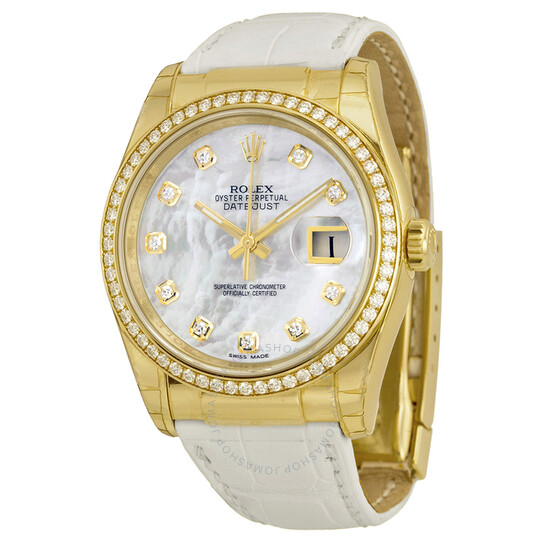 Rolex Datejust Mother of Pearl Dial 18kt Yellow Gold Ladies Watch 116188MDL