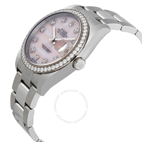 Rolex Datejust Pink Mother of Pearl Diamond Ladies Watch 116244