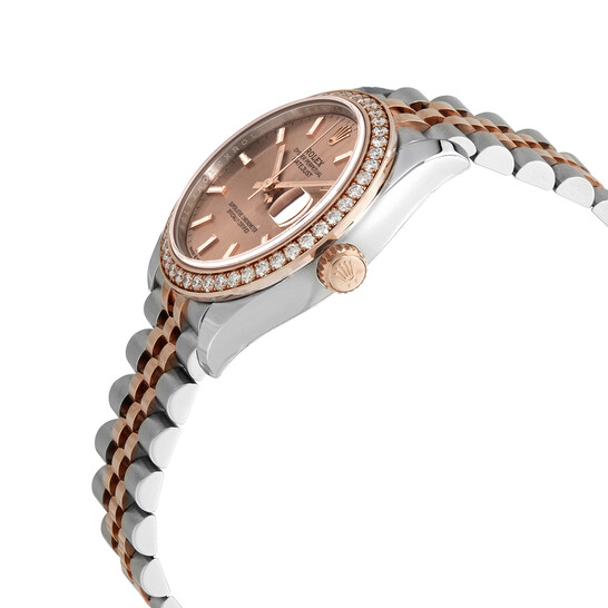 Rolex Datejust Rose Diamond Dial Automatic Ladies Steel and Everose Gold Jubilee Watch 278381PSJ