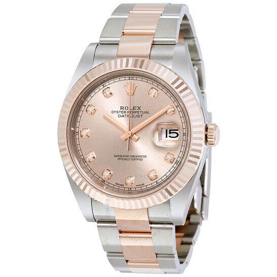 Rolex Datejust Sundust Diamond Dial Steel and 18 Everose Gold Men’s Watch 126331SNDO