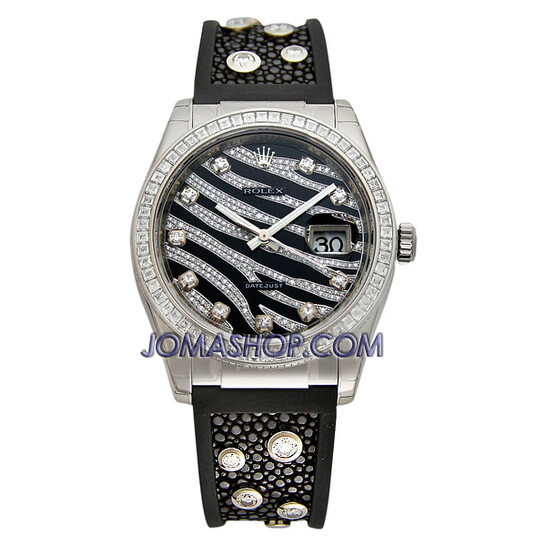 Rolex Datejust Zebra Stripe Diamond Dial Ladies Watch 116189BBR