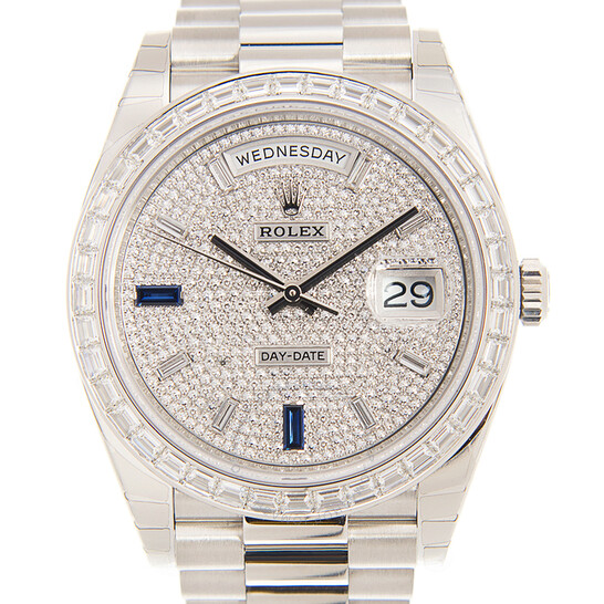 Rolex Day-Date 40 Automatic Chronometer Diamond-Pave Dial Men’s Watch 228396tbr-0021