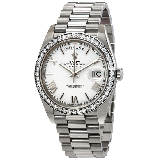 Rolex Day-Date 40 Automatic Diamond White Dial Men’s President Watch 228349WRP